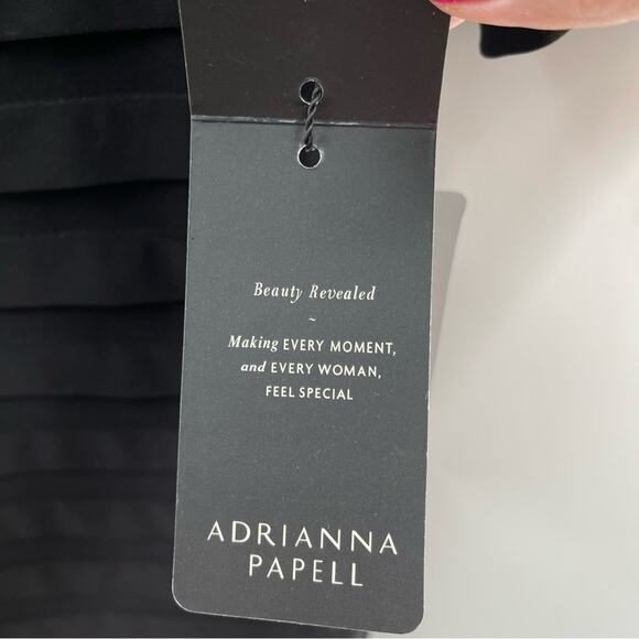 NWT Adrianna Papell Illusion Bodice Pleated Partial Tuck Jersey Sheath Dress 4 - Picture 6 of 16